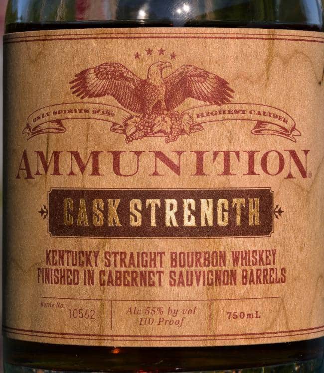 Ammunition Cask Strength Bourbon front