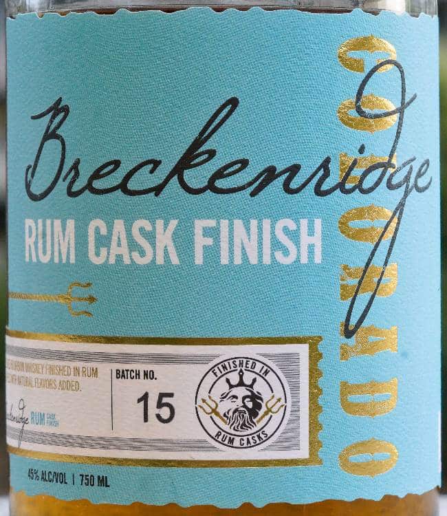 breckenridge rum cask finish front