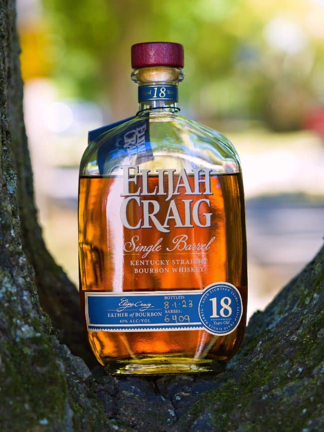 Elijah Craig 18 year single barrel header