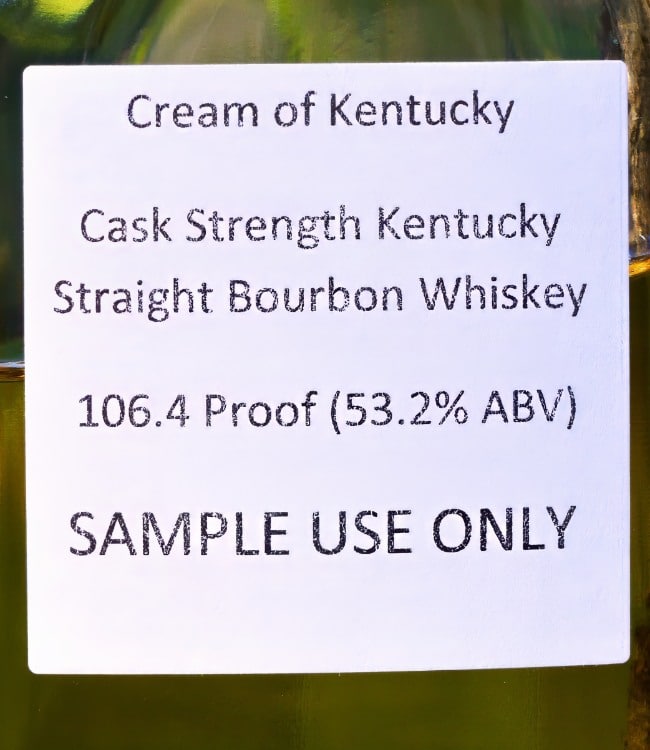 cream of kentucky cask strength bourbon front