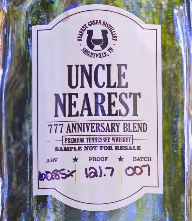 uncle nearest 777 anniversary blend front