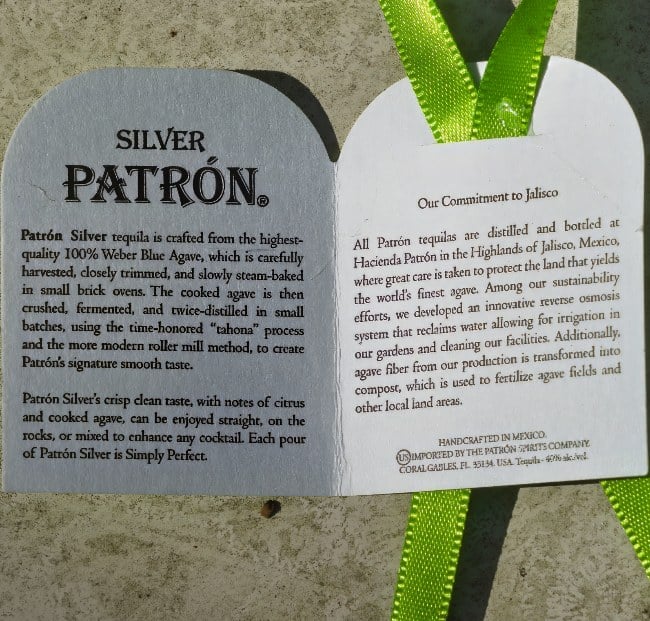 patron silver tequila label