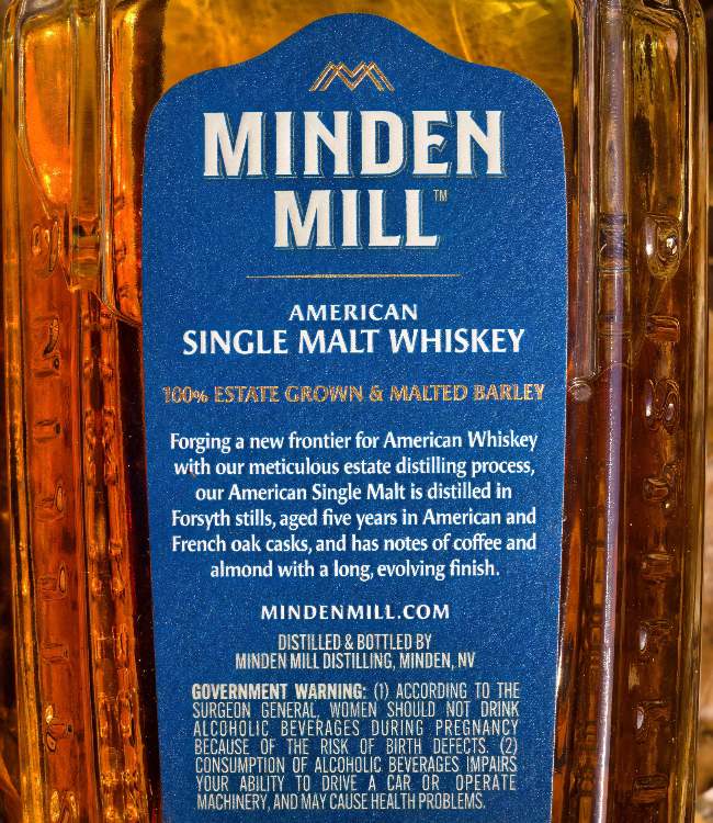 minden mill american single malt back